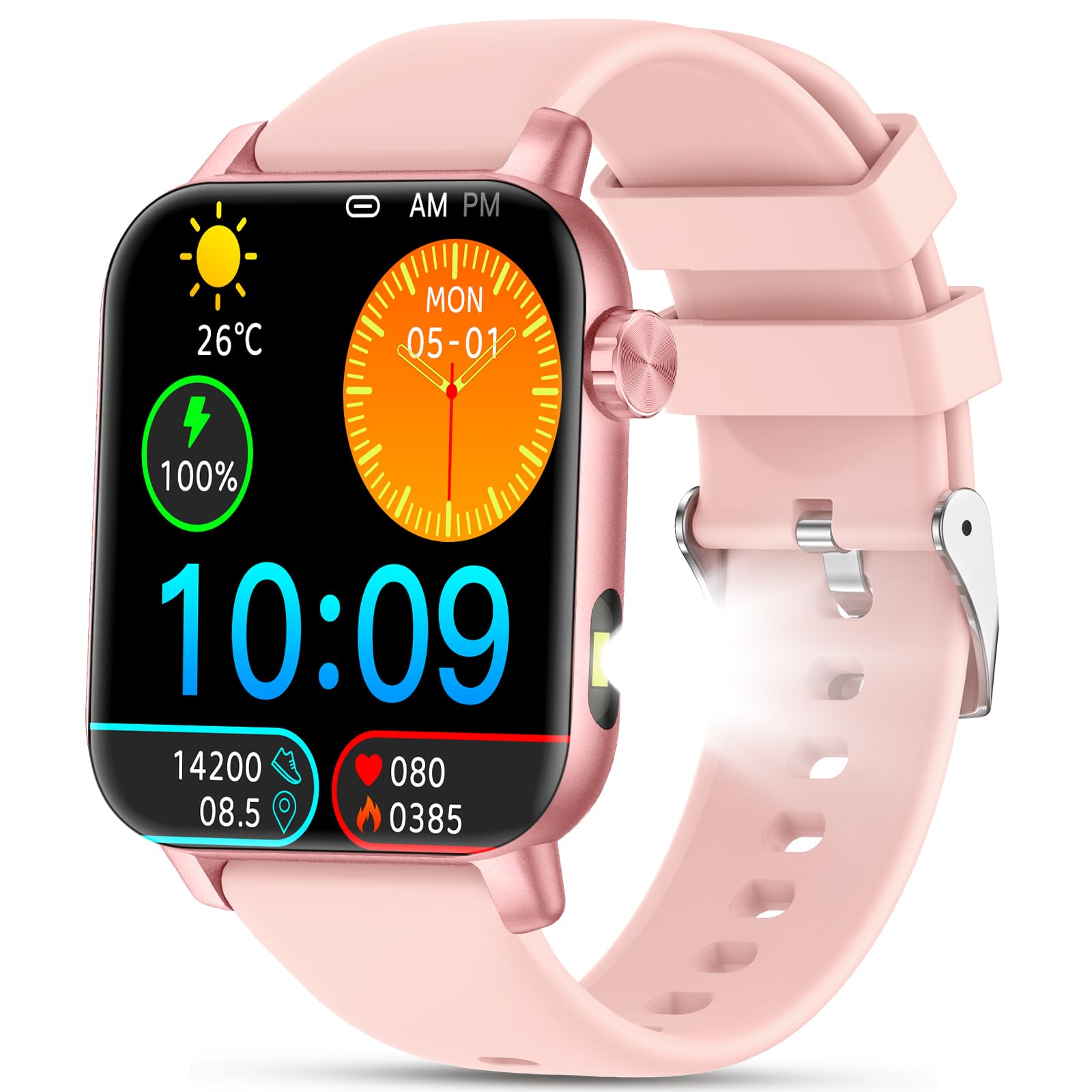 smartwatch maschile femminile smatphone bluetooth cronometro pulsazione cuore