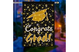 Graduation Garden Flag 2024 LED Lighted Congrats Grad Theme