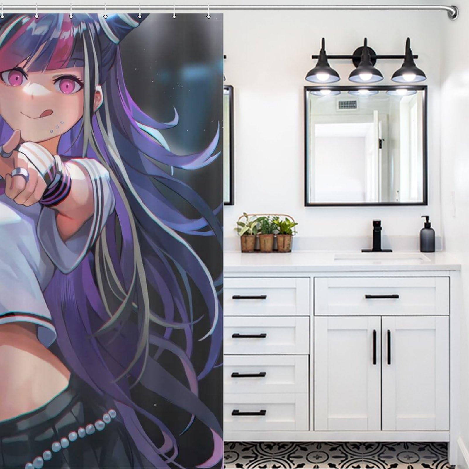 （最初期グッズ）ガールズ&パンツァー　シャワーカーテン 最初期グッズ）ガールズ&パンツァー シャワーカーテン