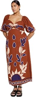 Women's Plus Size Dress - Nala Print Maxi