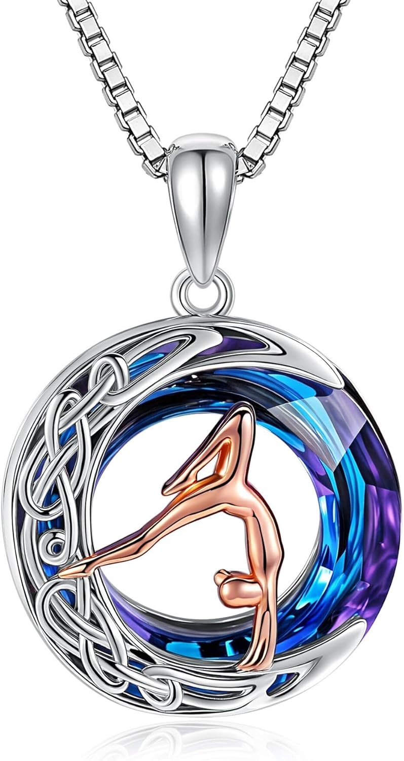 Gymnastics Necklace Gifts Gymnast Pendant Jewelry Gymnastics Inspirational Team Gifts for Gymnast Women Girls