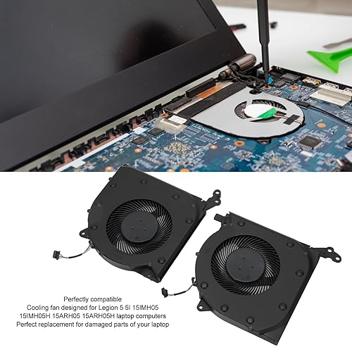 Miniatura 6 de Ventilador de refrigeración de CPU y GPU de repuesto para Lenovo Legion 5 5I 15IMH05 15IMH05H 15ARH05 15ARH05H 15ARH05H, ventilador de enfriamiento