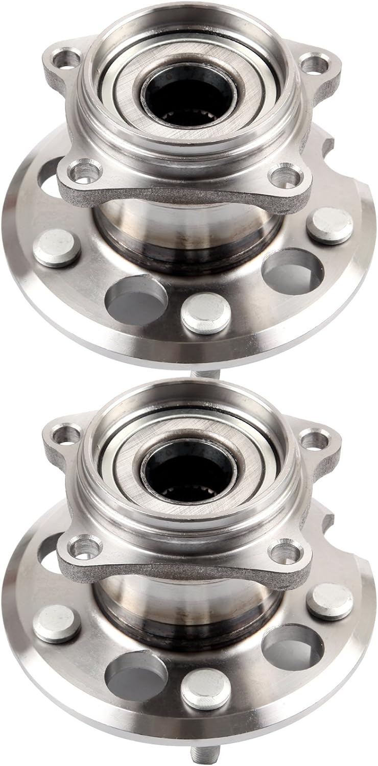 512338 [AWD 4WD ONLY] Rear Wheel Bearing and Hub Assembly For 2001 2002 2002 2004 2005 For Toyota RAV4 5-Lug Non ABS 2 Pack