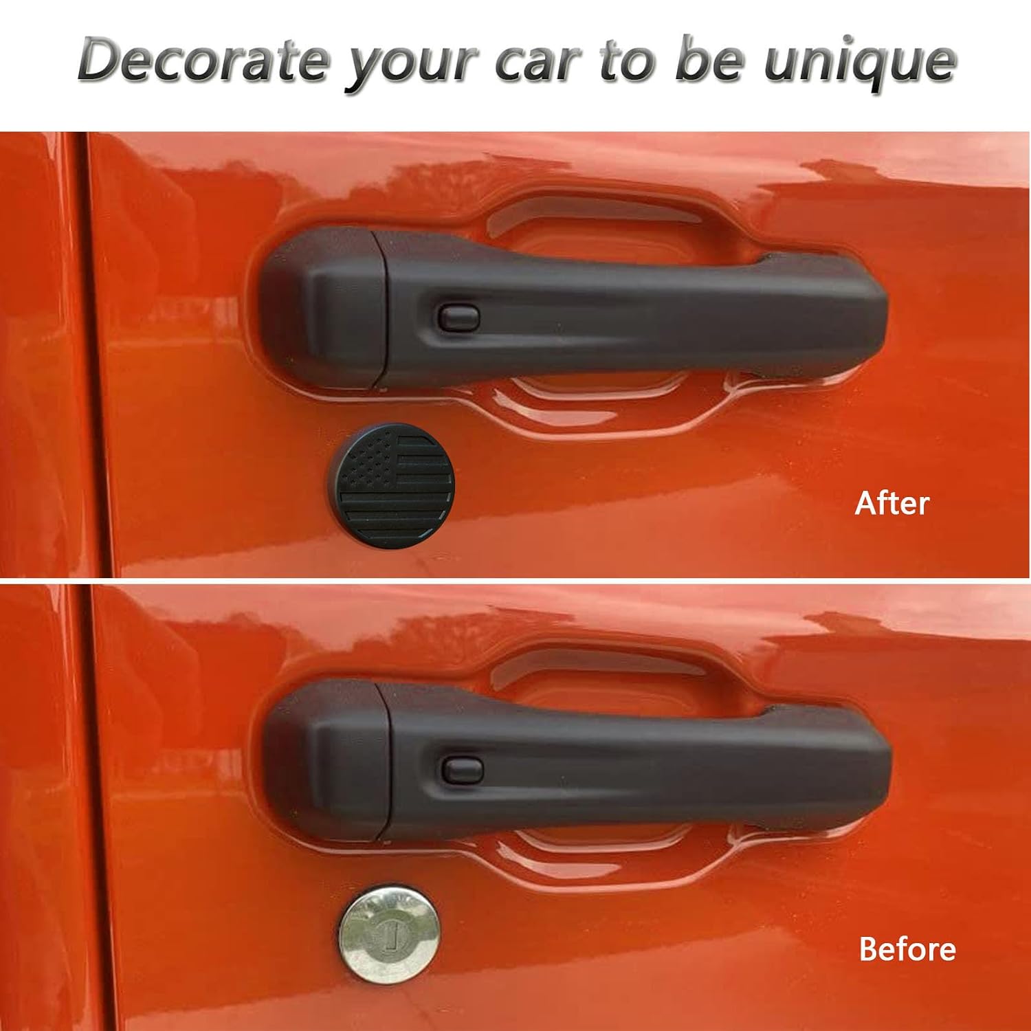 Magnetic Door Lock Cover and Door Lock Decoration Cover for 2018-2025 Wrangler JL JLU and Gladiator JT (Magnetic Lock Cover and Decoration)