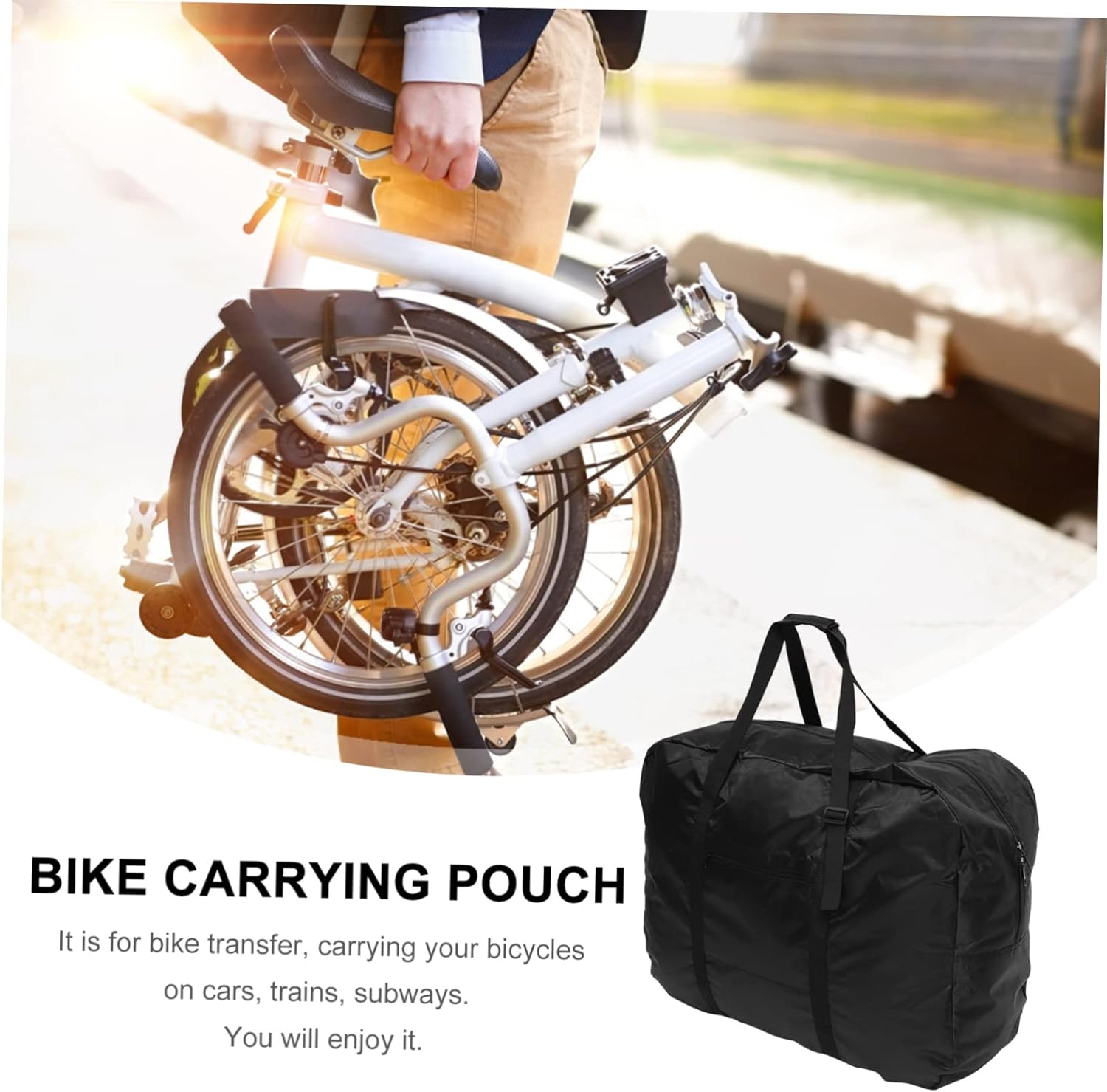 Foldable Bike Storage Bag Convenient Carrying Pouch for Mountain Road Bikes Capacity Design for for Folding Bikes Cycling Accessories
