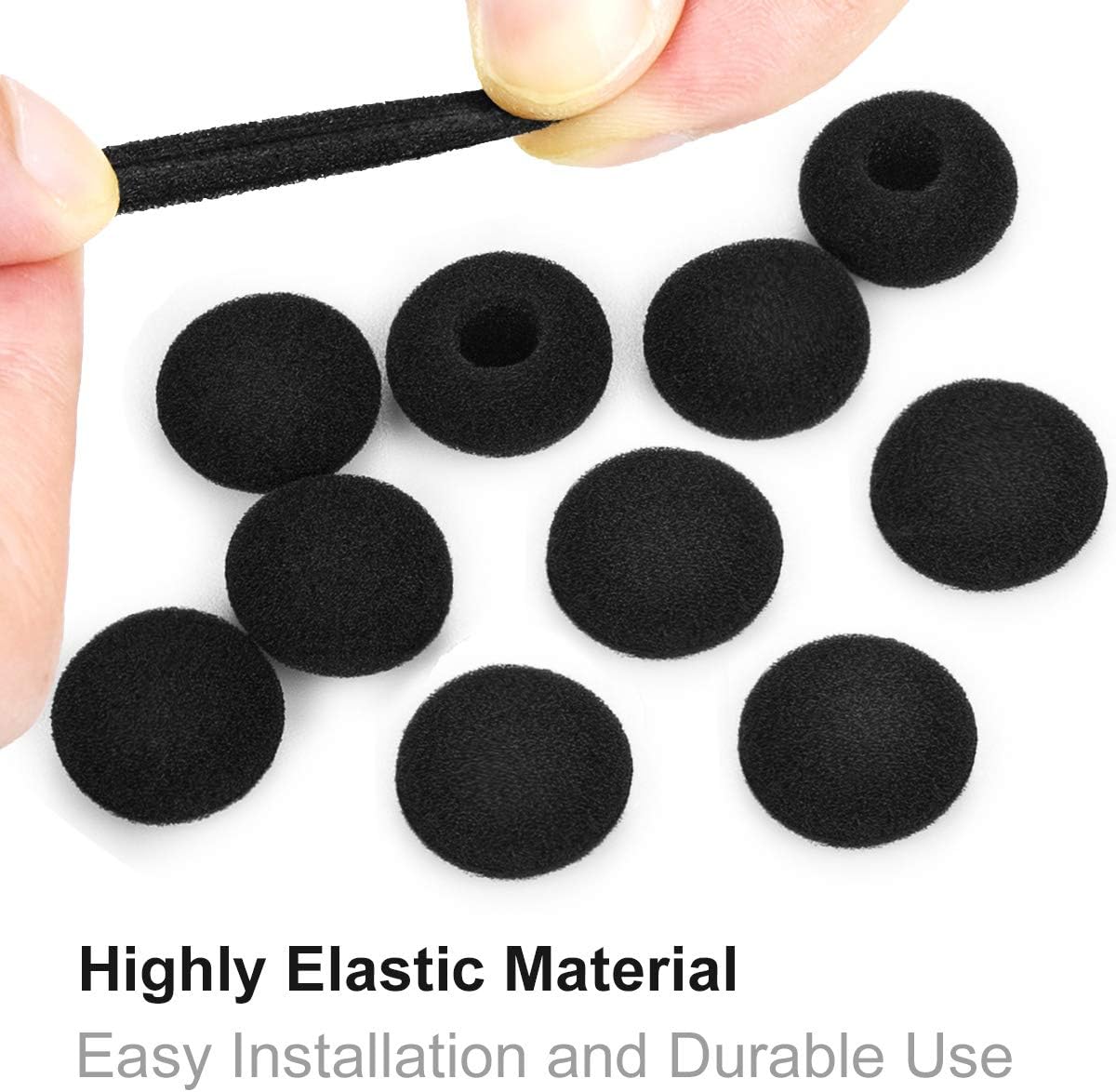 Peakally 40 Pack Foam Earbud Earpad Ear Bud Pad Replacement Sponge Covers for for Earphones.
