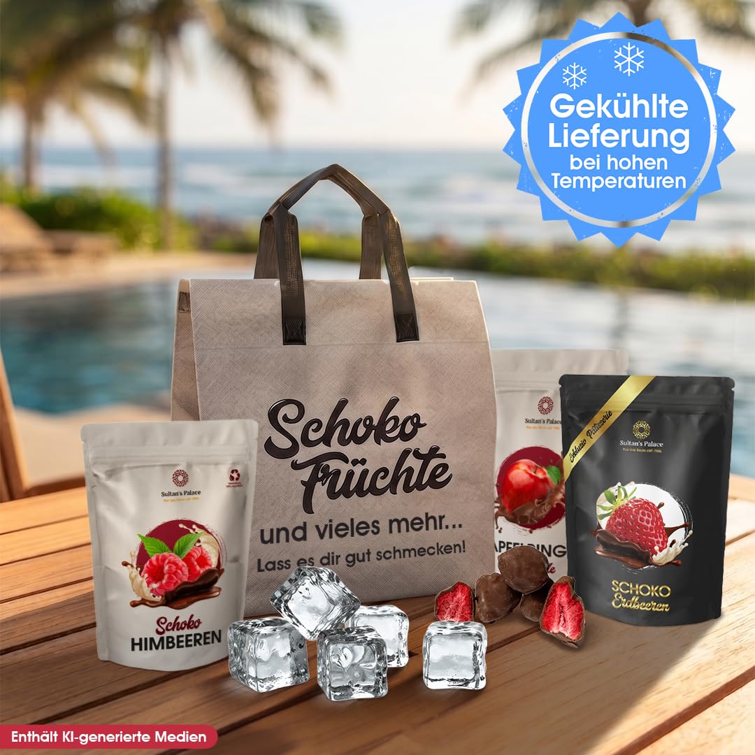 Sultan’s Palace Apfelringe in edler Weißer Schokolade – 1000 g – Schoko Früchte - Premium Qualität - Geschenkidee – Zartschmelzende Schokolade