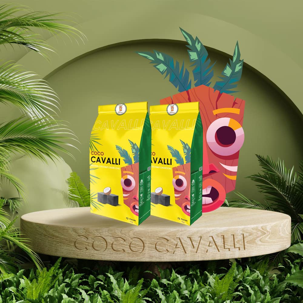 Auto Allumant King Crocodile Charbon De Noix De Coco Avec Longue Durée De Combustion I 26 X 26 Mm Charbon Naturel Durable I Faible Dégagement De Fumée I Charbon De Barbecue I