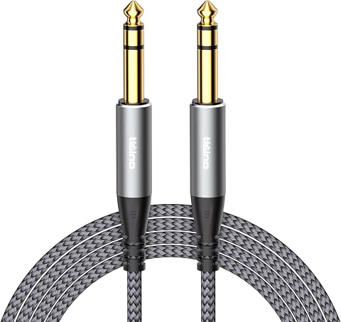 Tisino 1/4" TRS Cable, Balanced Stereo Instrument Guitar Cable, 10 FT