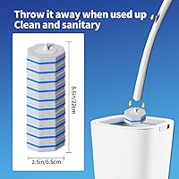 Vista 3 de Hohoky 80Pcs Toilet Wand Refills for Disposable Toilet Bowl Brush Scrubber Cleaner Refill Pads,Toilet Brush Replacement Compatible Heads with Most