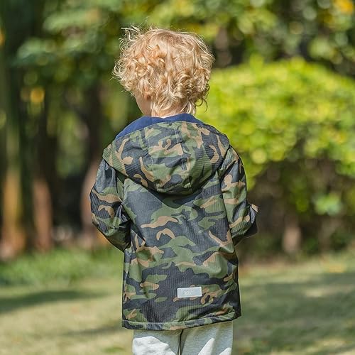 Miniatura 4 de Chaquetas impermeables para niños con capucha, impermeable ligero para niños y niñas, ropa para niños, chaqueta cortavientos