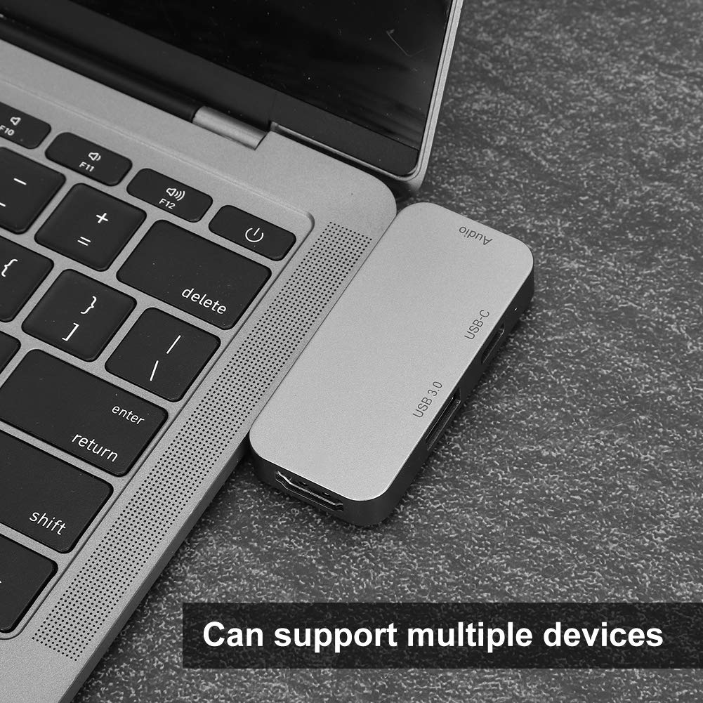 Amazon.co.jp: 4 in 1 USB C ハブ グレー、多機能拡張ドック、タイプ C