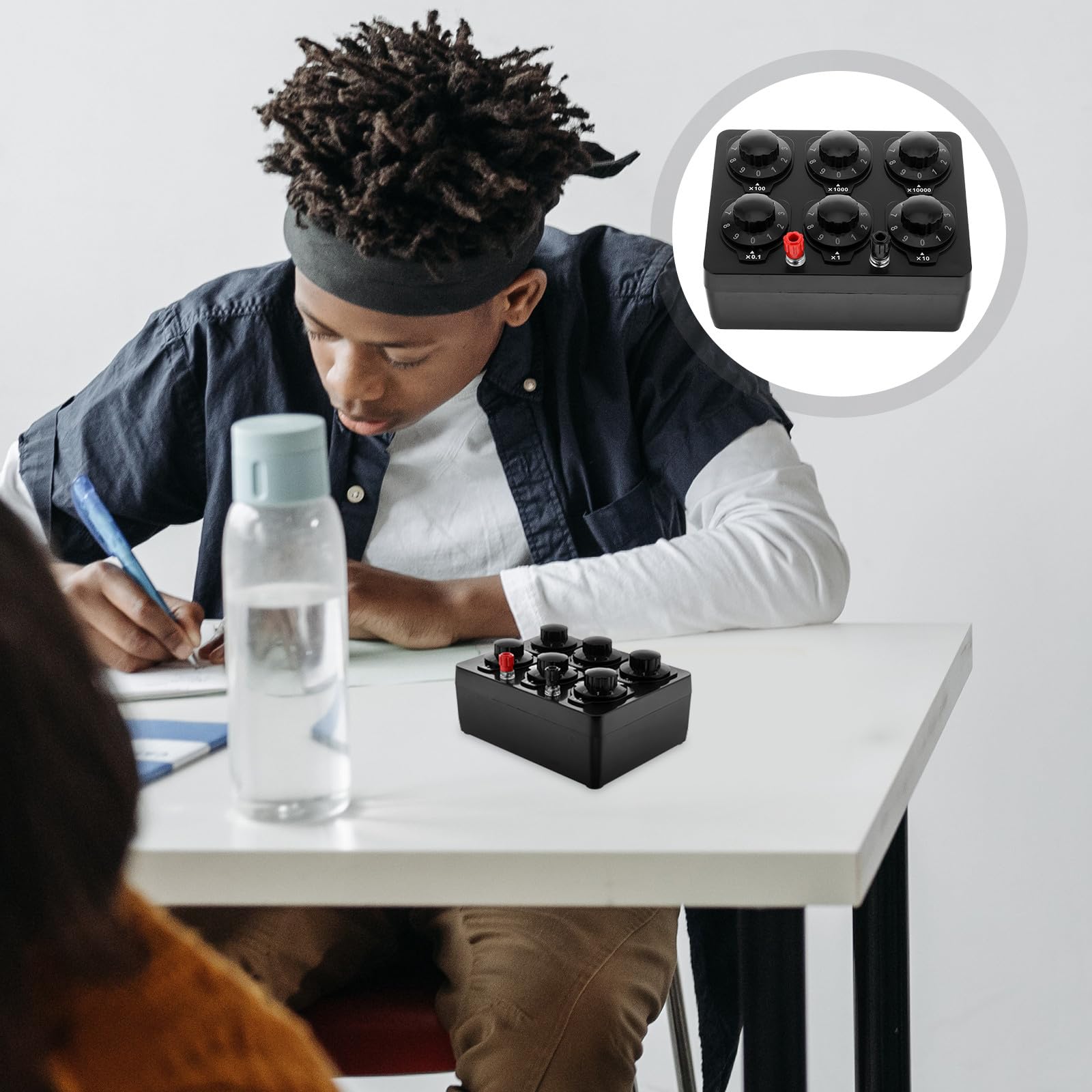 Experimentierkasten Elektrizität mit Einstellbarer Widerstandsbox 0 99999,9 Ohm für Physikalische Experimente im Unterricht Kunststoff und Metall für Labor und Schüler