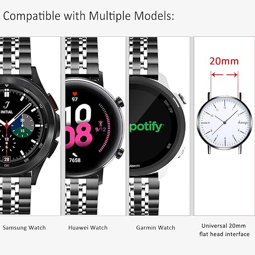 Miniatura 2 de Correas compatibles con Galaxy Watch 7 / FE / 6/6 Classic / 5/5 Pro / 4/4 Classic / 3 de 1.614 in / Huawei GT3 de 1.654 in, correa de repuesto de