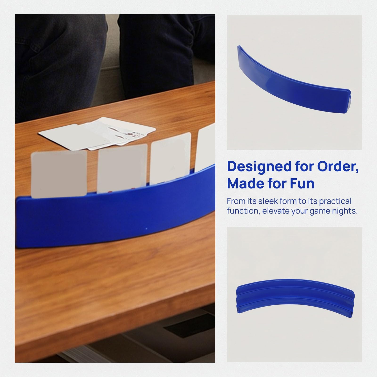 Lurrose 2 porta carte - Vassoio curvo a 3 strati per carte da gioco - Organizer per da poker e bridge - Ideale per serate di gioco, feste e riunioni di famiglia