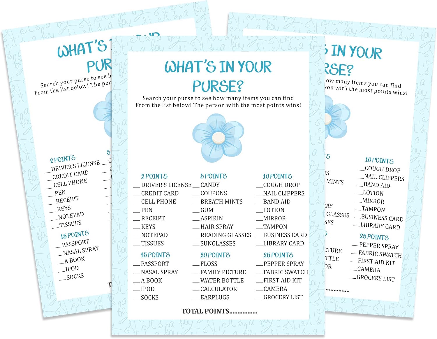 Wishes For Baby Cards For Baby Shower - Boy Baby Shower Party Collection, Blue Baby Cot Theme, Wishes For The Baby Cards, Activities Party Supplies - Pack Of 50