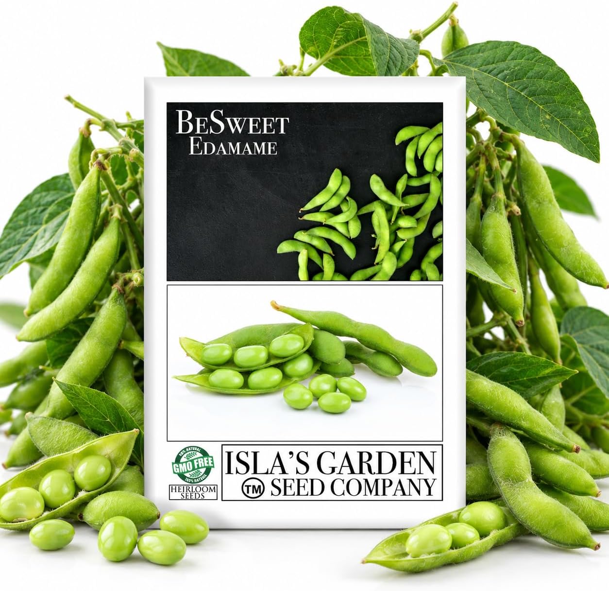 BeSweet Edamame Seeds for Planting (Vegetable Soybean, Glycine max) – 25+ Non GMO & Heirloom Seeds by Isla’s Garden Seeds, Sweet Tender Pods, Easy Home Growing, Garden Gift Idea