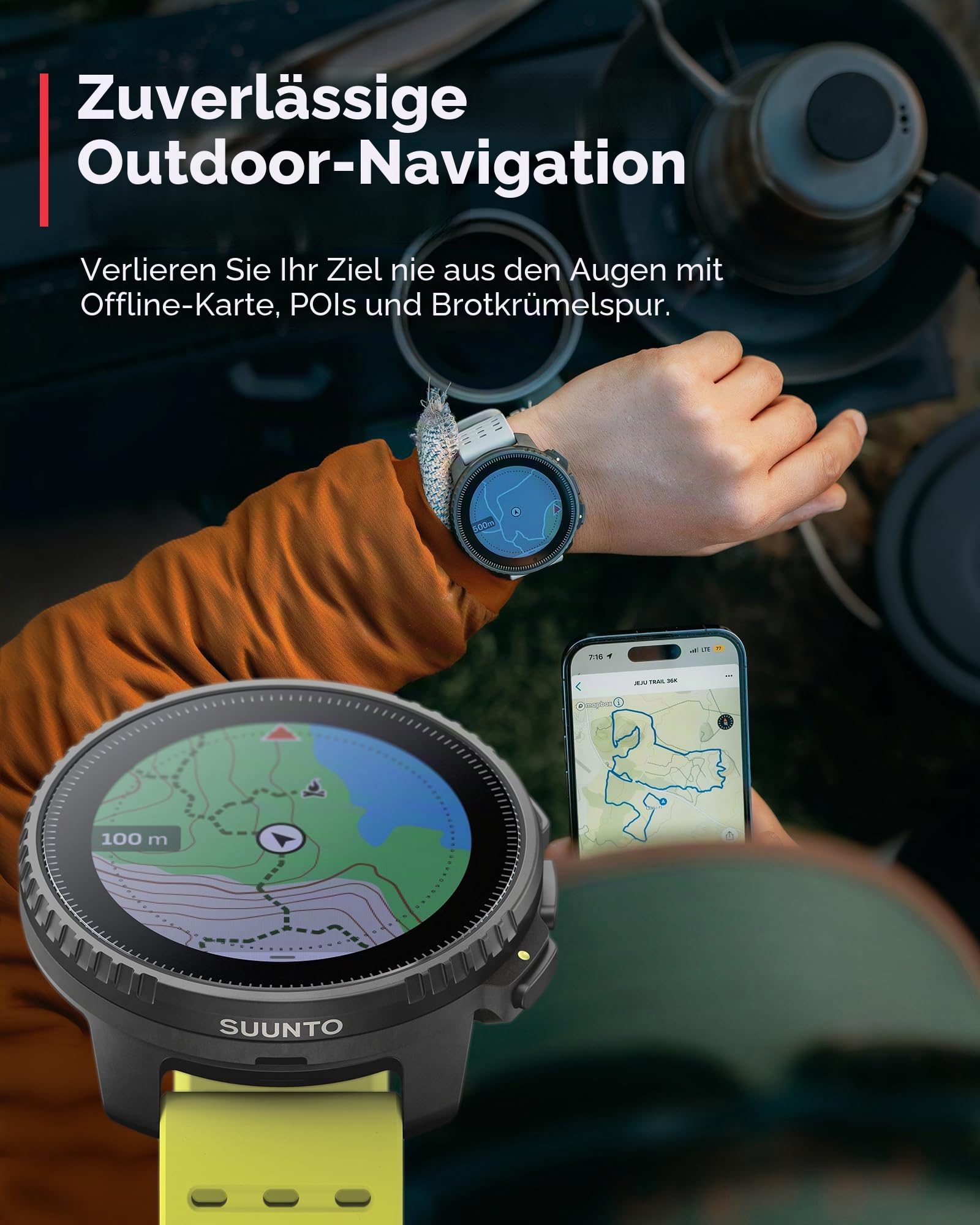 SUUNTO Vertikal: Abenteuer-GPS-Uhr, großes Display, Offline-Karten, Solarladung