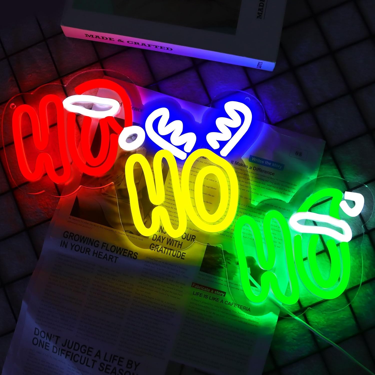 Merry Christmas Neon Signs HoHoHo Neon Lights Wall Decor for Window Bedroom Kids Room Home Bar Shop Gift Art for Boys Girls Family-15.75 x 12.1 IN-USB Powered-Acrylic