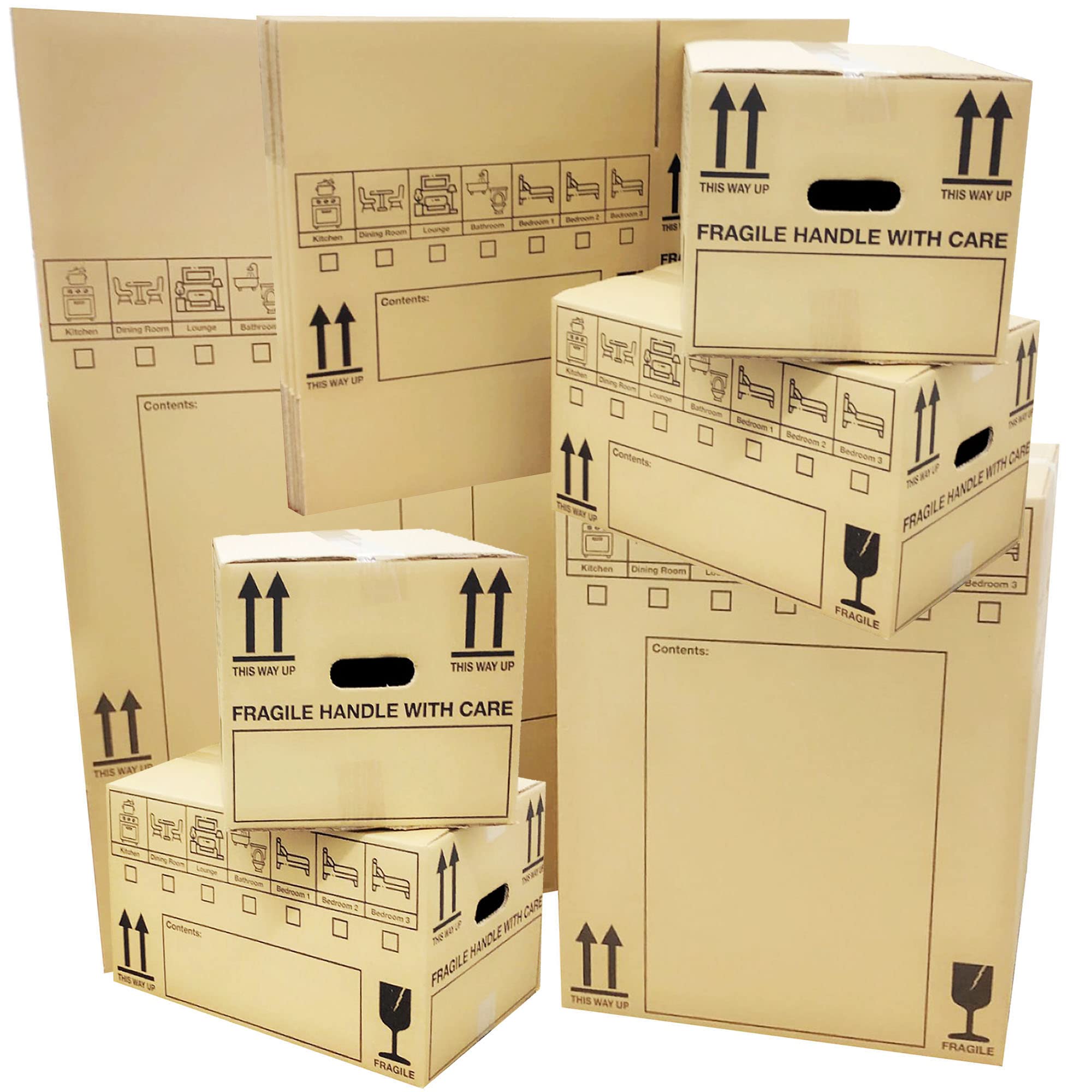 Buy 10 Cardboard Removal Boxes Storage Packing Moving Shipping Cartons