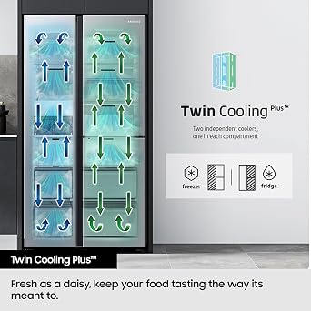Samsung Series 7 SpaceMax RS70F66KCFEU 634L Smart American Fridge Freezer, Black [Energy Class C]