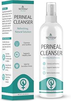 Noveha Perineal Spray & Cleanser | No-Rinse Formula for Daily Hygiene & Odor Control | Gentle Care for Postpartum, Seniors & Sensitive Areas | 8oz