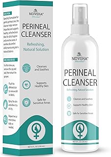 Noveha Perineal Spray & Cleanser | No-Rinse Formula for Daily Hygiene & Odor Control | Gentle Care for Postpartum, Seniors & Sensitive Areas | 8oz