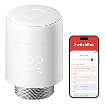 SwitchBot Termostato smart per termosifone, Bluetooth con controllo da app e timer, risparmio energetico, installazione facile, compatibile Alexa, Apple Casa e Google Home (richiede SwitchBot Hub)