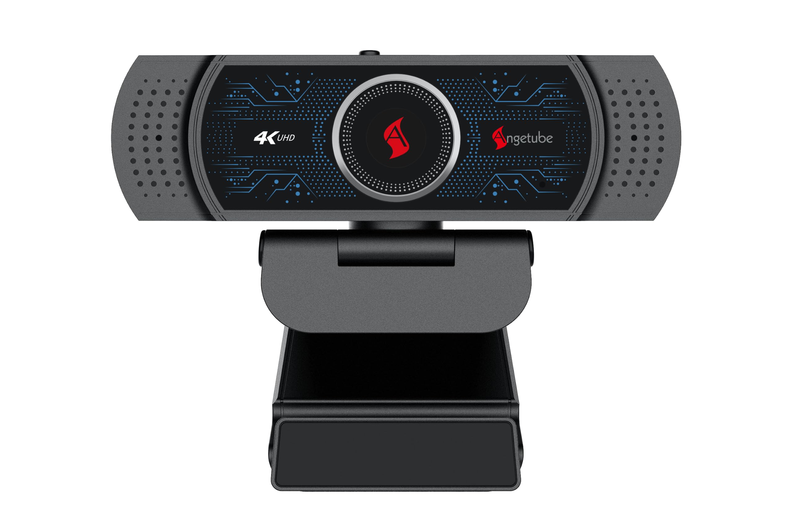 Angetube Kamera internetowa 4K do komputera, Ultra HD PC z 2 mikrofonami, autofokus