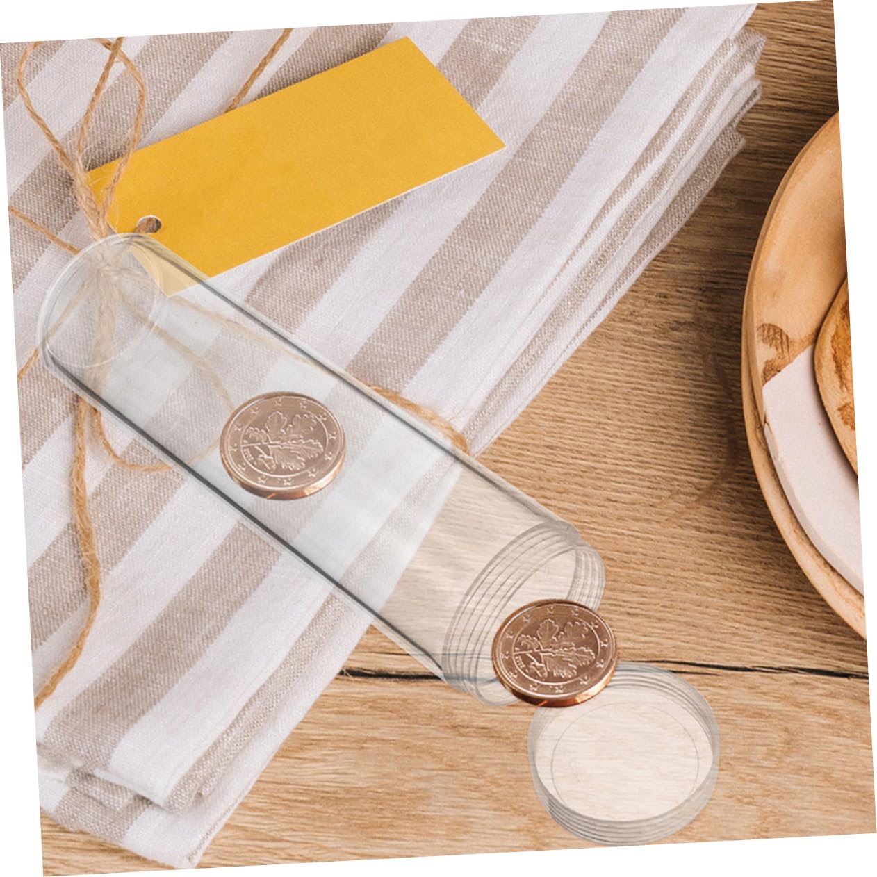 BESTonZON 6 Pièces Diamètre 30mm Tubes De Stockage De Pièces De Monnaie Transparents Boîtes À Pièces en Plastique Stockage De Pièces De Monnaie Protecteurs De Pièces De Monnaie pour Les