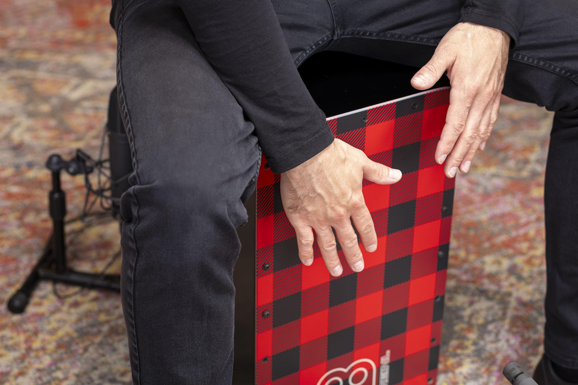 Meinl Percussion Headliner Cajon Instrument – Grand Cajon avec caisse claire et son grave – Bois, Multicolore (HCAJ3LJ)