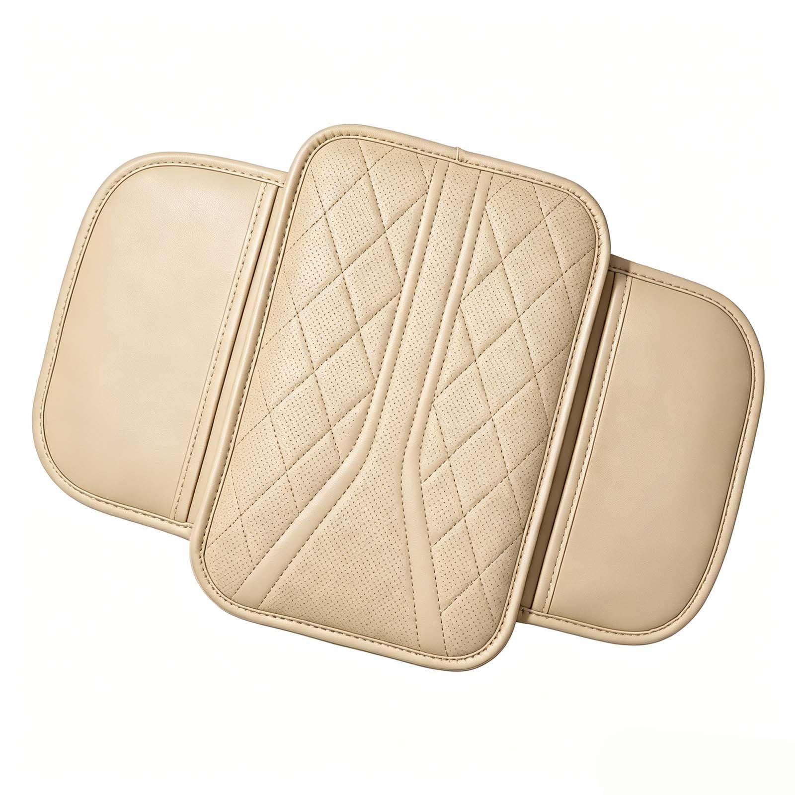 Photo 1 of GGAA Leather Armrest Cover with Storage Bags (Beige)