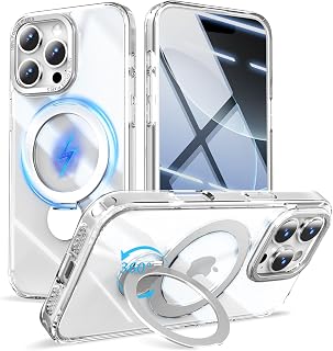 iphone 16 pro 用 ケース MagSafe対応 ワイヤレス充電 いphone16pro 用 ケース 耐衝撃 米軍MIL規格 スマホカバー iphone16プロ 用 リング スタンド マグネット搭載 アイホン16プロ 用 カバー 隠し収納式 縦横両対応 スマホケース iphone 16 pro 用 全面保護 黄変防止 軽量 滑り止め（6.3インチ）クリア【SHANGHAO】