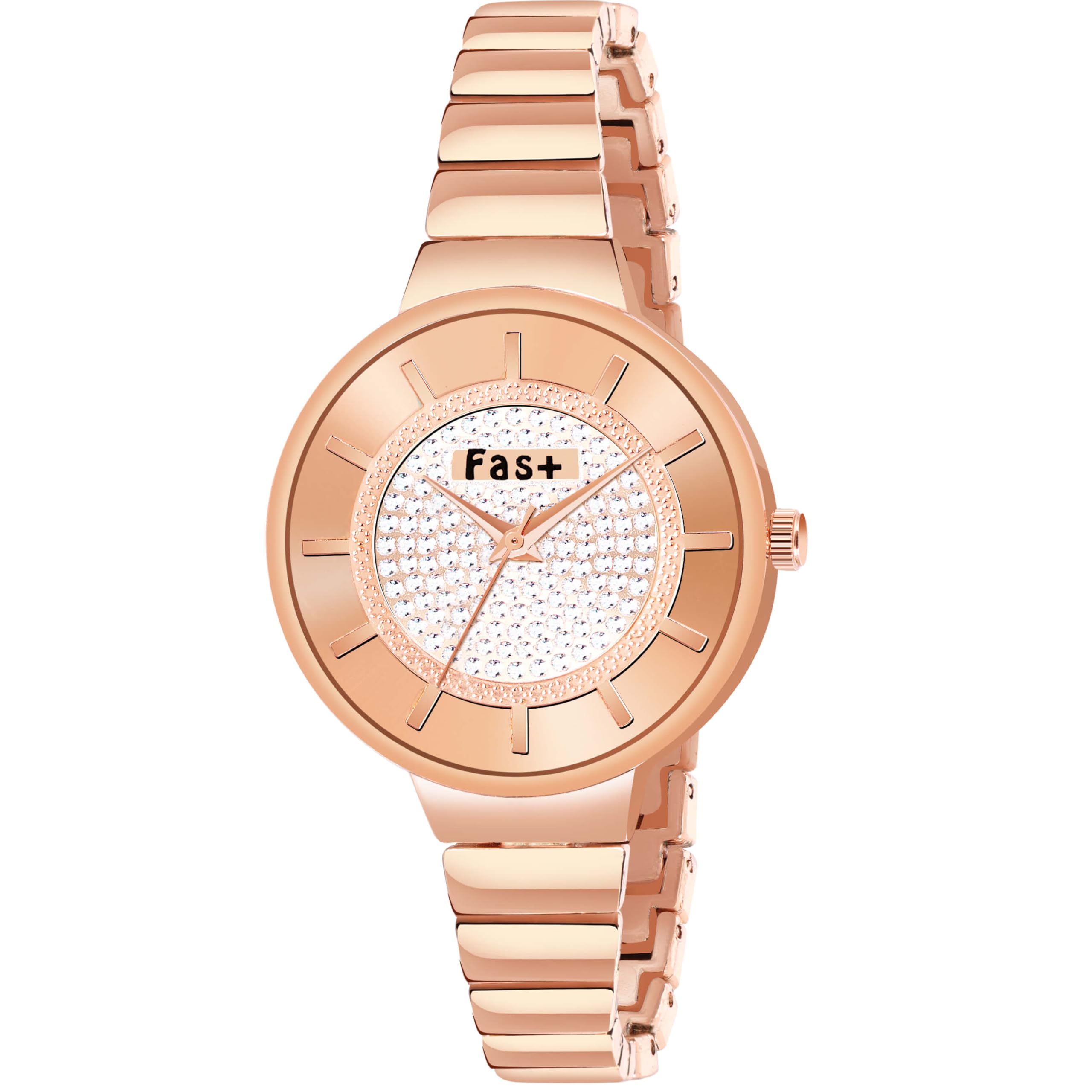 Fas + Round Dotted Dial Wrist Watches for Women and Girls Watch 4-404 (Rose Gold) (B0CX1WC99L) Amazon Price History, Amazon Price Tracker