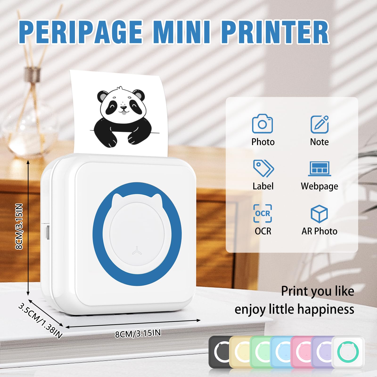 Mini Stampante Termica Bluetooth - Stampante Foto Istantanea Senza Inchiostro