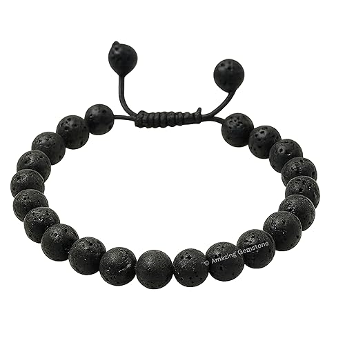 Vista 16 de Amazing Gemstone Yaxaite Bracelet for Women Men's Gifts - Protection Healing Crystal Bracelet - 8mm Gemstone Beaded Adjustable Bracelet Pulseras