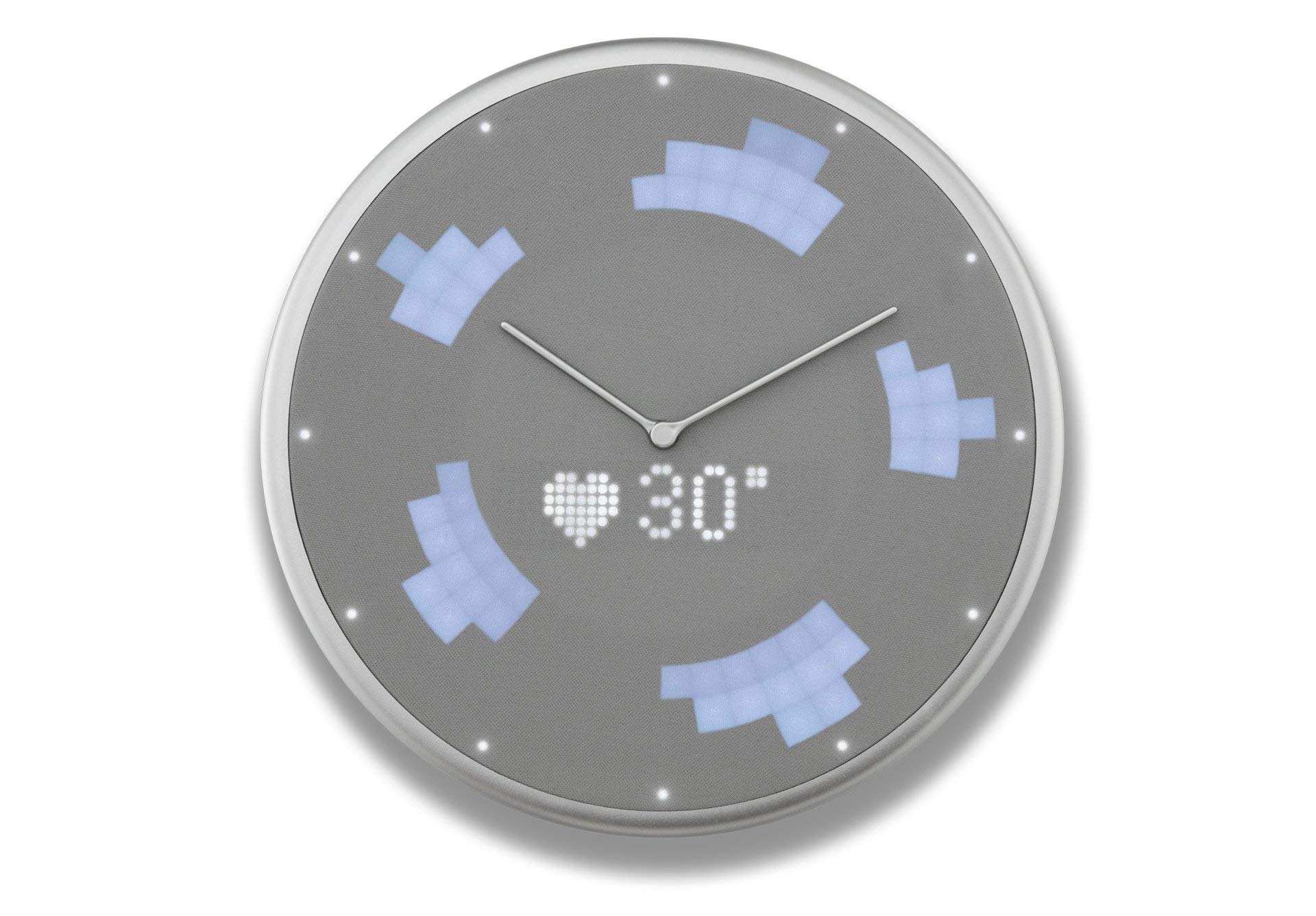 ✨【新品未使用】glance スマートウォールクロック シルバー 壁掛け Amazon.co.jp: Glance Clock グランスクロック カレンダー 天気予報