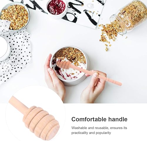 Vista 8 de DOITOOL 12 varillas de miel portátiles para mezclar miel, cucharas de miel para mermelada de jarabe y más ergonómicas, ligeras, reutilizables