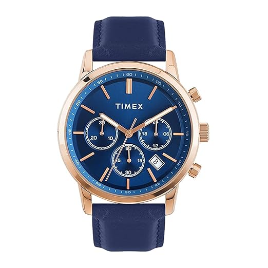 TIMEX Analog Watch for Men Available in Black, Green and Blue Dial & Leather Strap Band - Water Resistant Wrist Watches