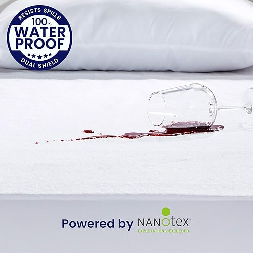 Miniatura 2 de Sleep-ZONE - Protector de colchón 100% impermeable, tamaño doble, suave, transpirable, silencioso, acolchado, bolsillo profundo de 8 a 21 pulgadas