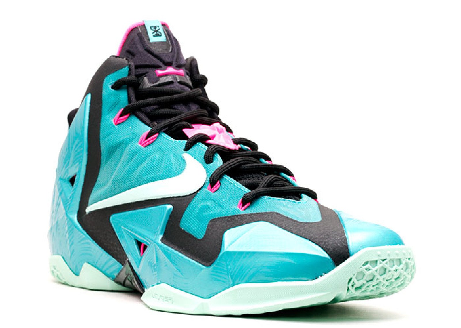 Nike Lebron XI Men's Shoes Sport Turquoise/Black/Medium Mint 616175-330 (Size: 11)