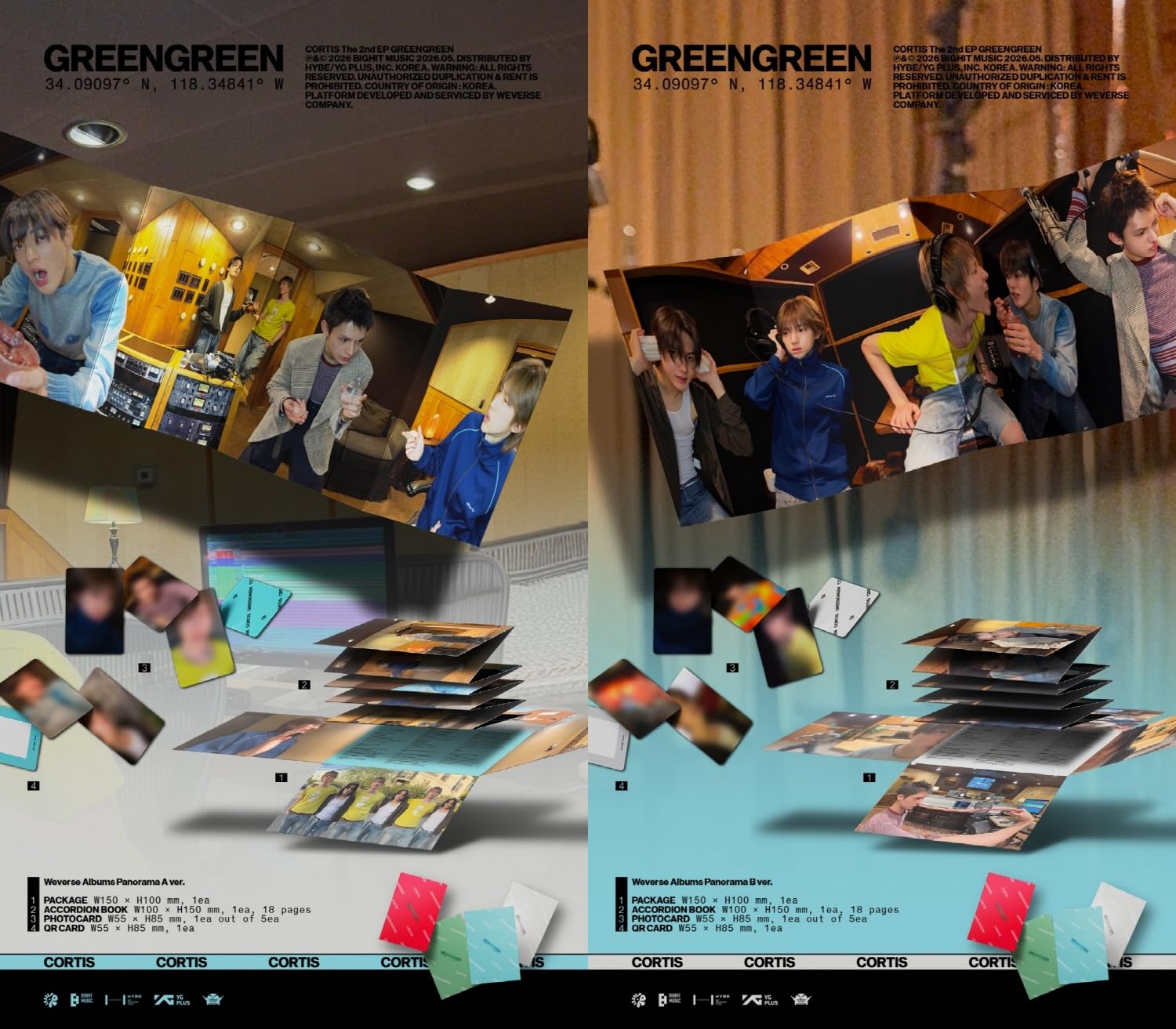 Amazon.co.jp: CORTIS GREENGREEN 2nd EP Album 8 Version Set
