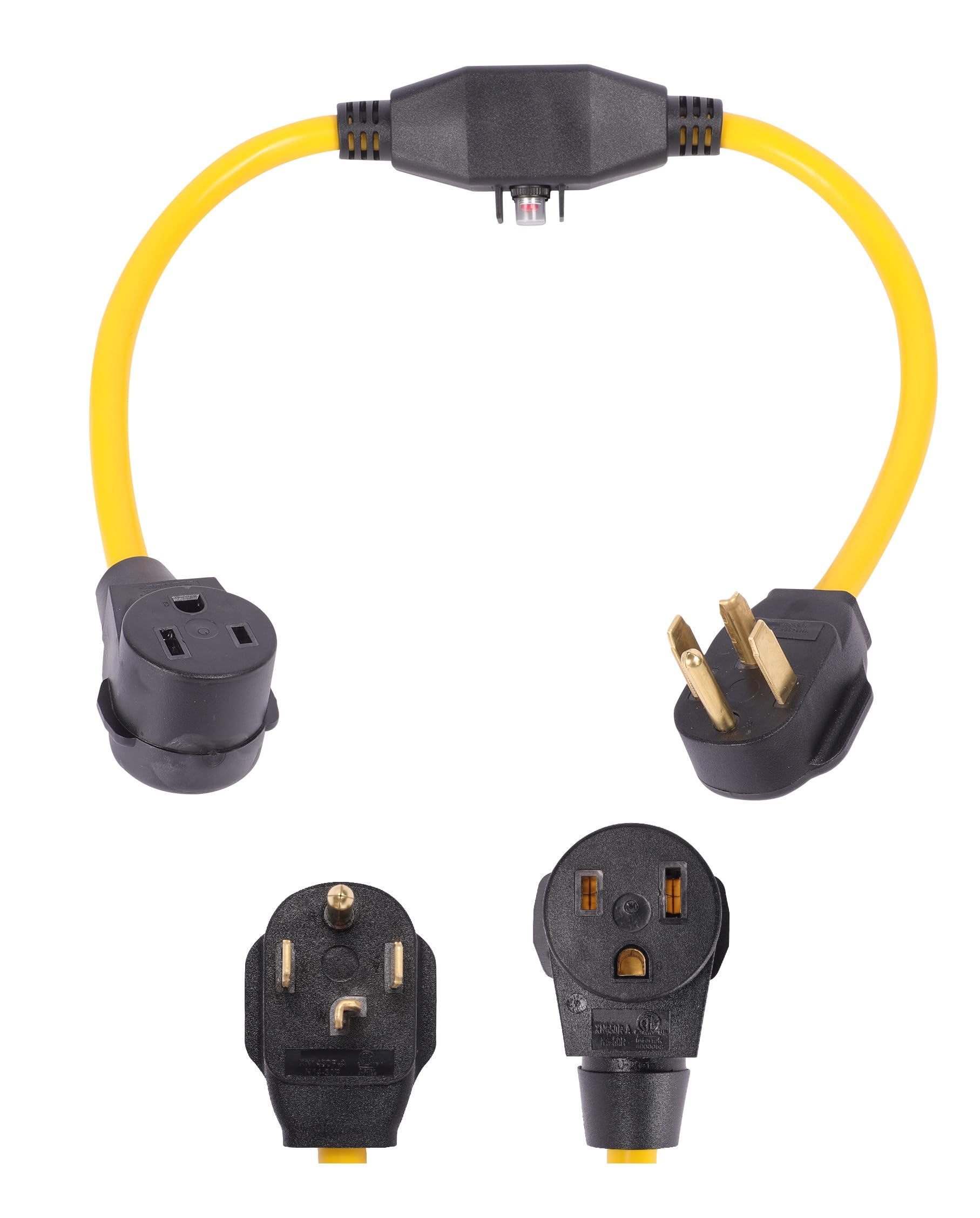 ONETAK NEMA 14-30P to 6-50R 3FT 30Amp Overload Current Protector
