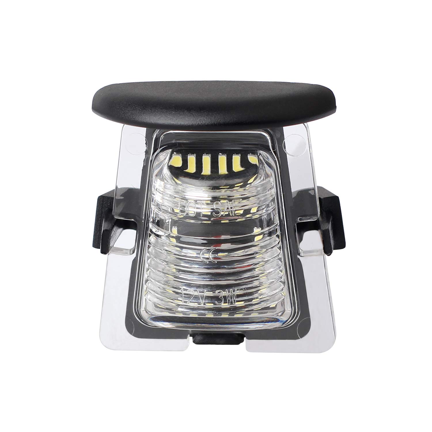 RUXIFEY LED License Plate Lights Tag Lamp Replacement Compatible with 2007 to 2018 JK Wrangler, 6500K White