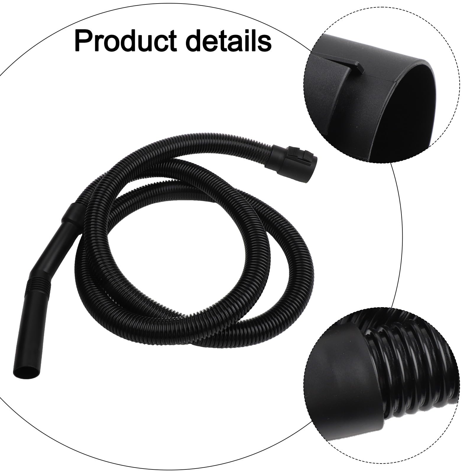 Lecreatekit Juego de manguera de aspiradora con cepillo de suelo para Kärcher MV2 para mv3 WD2 WD3 NT18 NT20 NT30 SE Series, kit de tubo de succión de 2,5 m