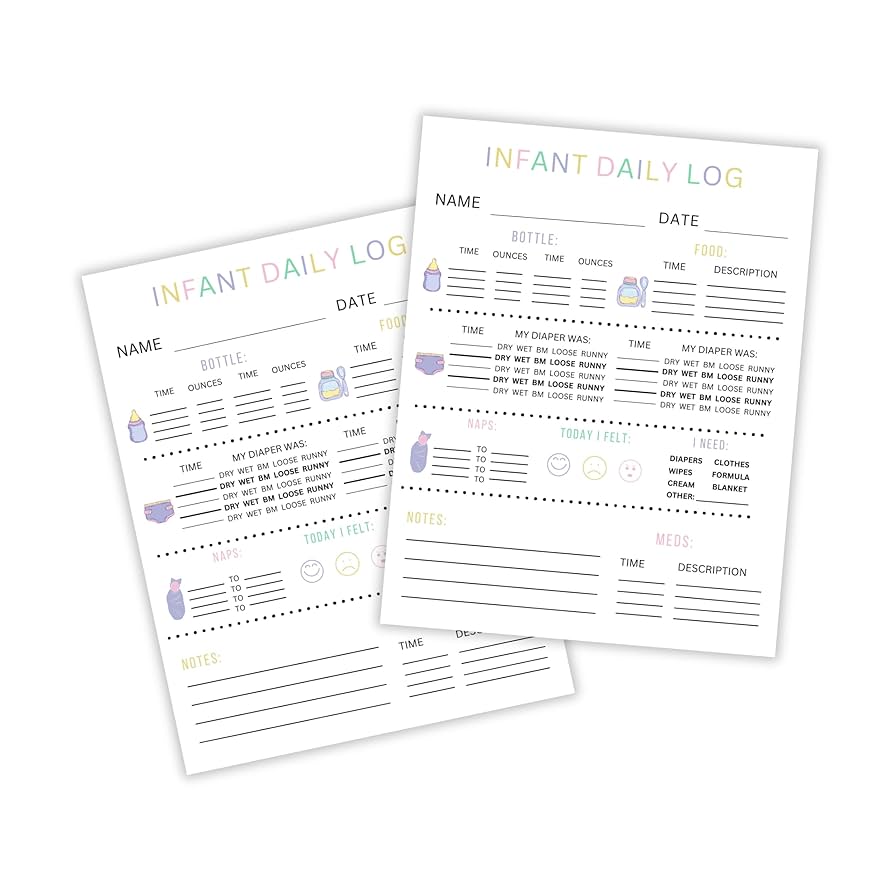 amazon-com-infant-daily-log-sheets-for-daycare-mother-s-day-out-100-pk-report-sheets-single-prints-individual-daily-tracker-infant-log-book-send-home-form-for-parents-office-products for Free Printable Daycare Infant Daily Sheets Amazon.com: Infant Daily Log Sheets for Daycare Mother's Day Out | 100 pk | Report Sheets Single Prints Individual Daily Tracker Infant Log Book Send Home Form for Parents : Office Products for Free Printable Daycare Infant Daily Sheets