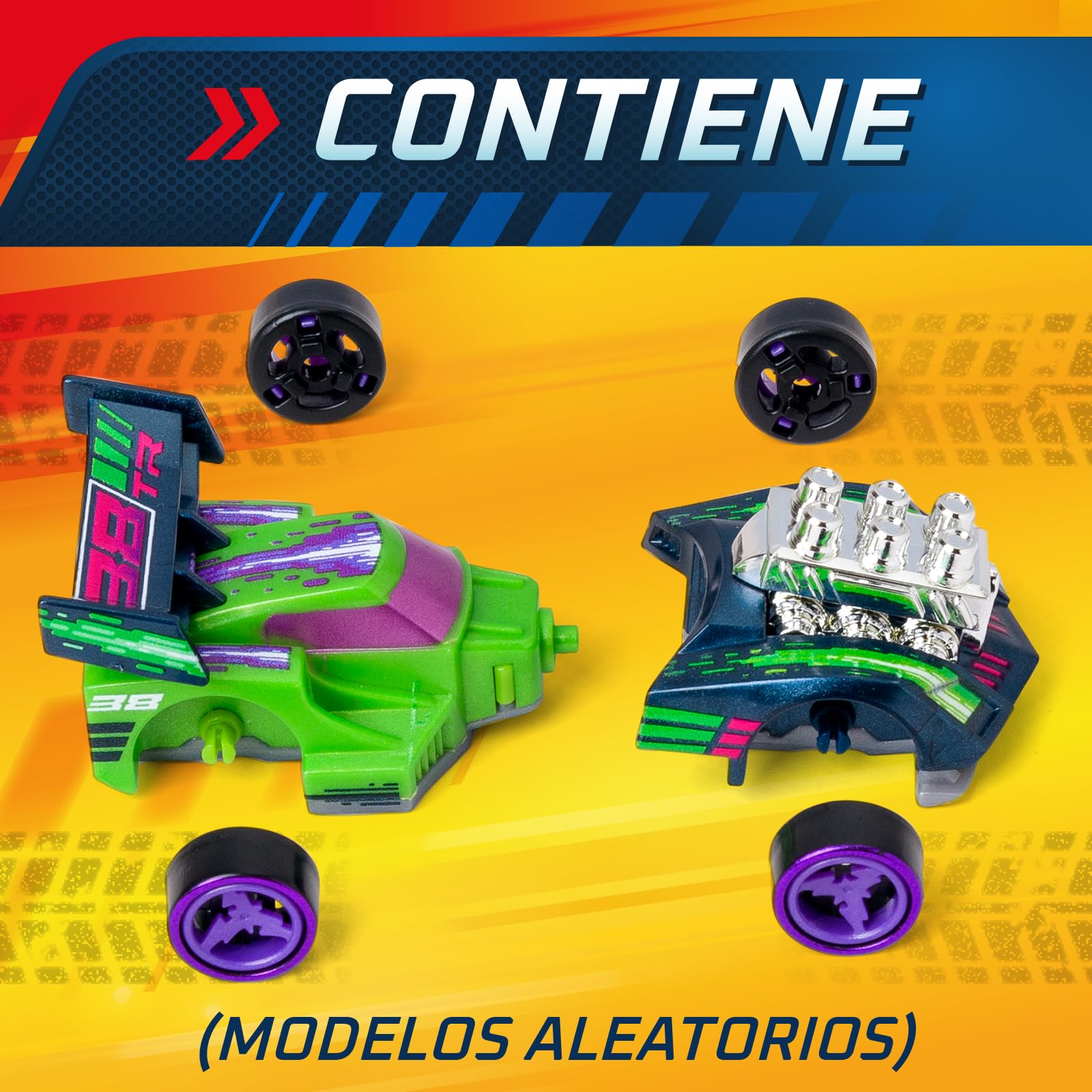 Visita la tienda de T-Racers T-Racers Mix ´N Race 3 Pack – Pack de 3 Coches coleccionables. Coches Desmontables por Dos Partes y con Piezas Intercambiables. Pack 12/12 in use