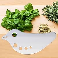 Vista 6 de Herramienta peladora de hierbas de metal, removedor de tallo y hojas de col rizada de acero inoxidable con mango de agarre para verduras frescas