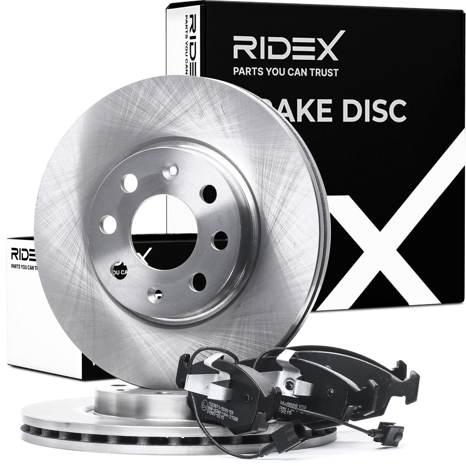 RIDEX 3405B1637 Kit dischi e pastiglie Assale anteriore