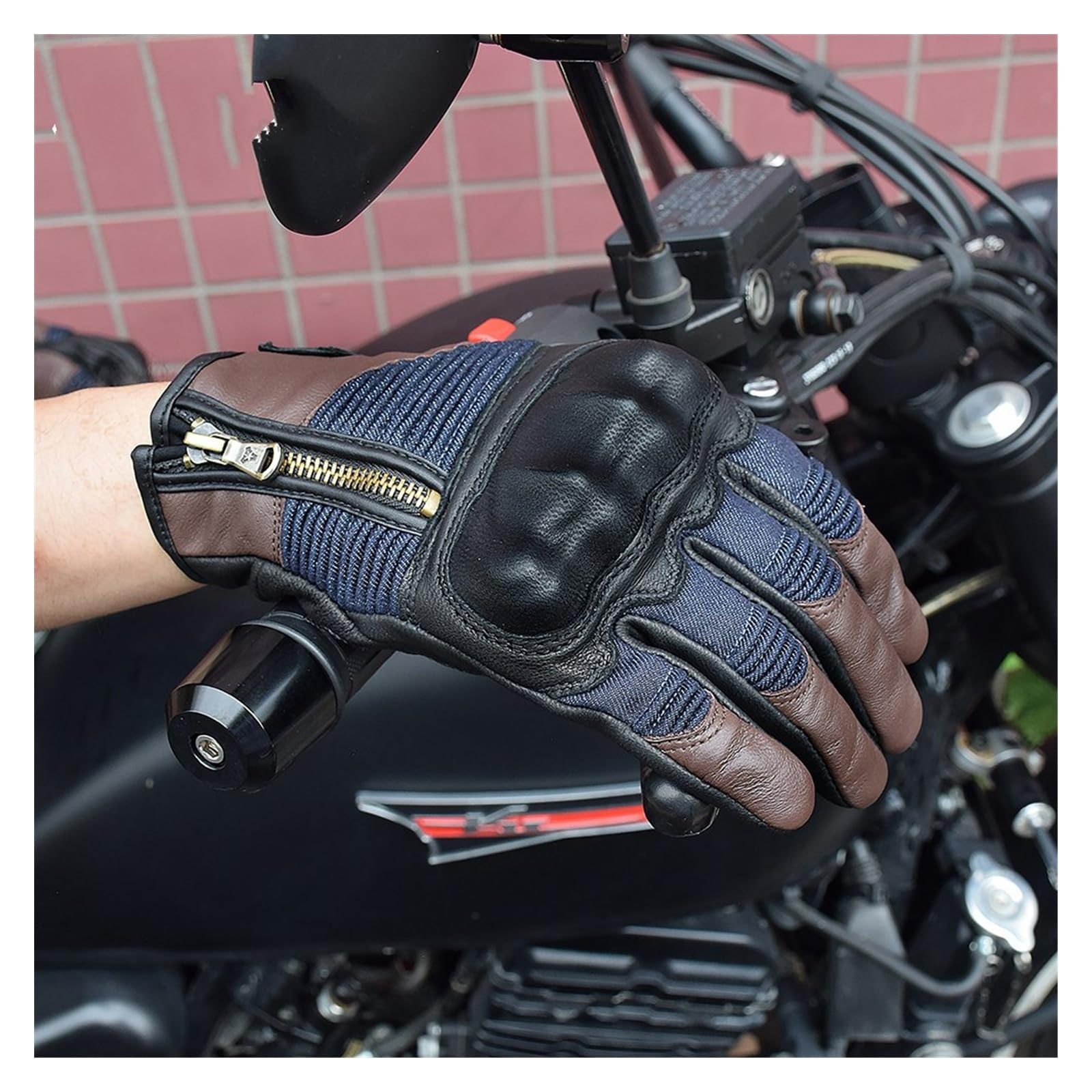 PUCIO Rękawiczki rowerowe pełne palce, skóra dotykowa, rękawice motocyklowe, rękawice jeździeckie męskie, damskie